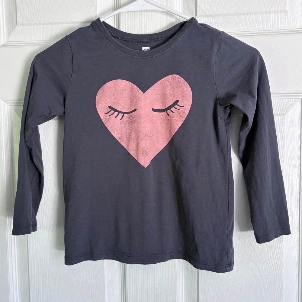 Tea Collection Bundle Size 6 Blue Gray Black Star Heart Unicorn Hoodie Tee 3pc